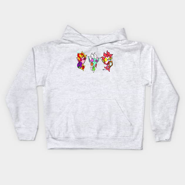 Dancing Krampuses Holiday Shirt Kids Hoodie by SewGeekGirl